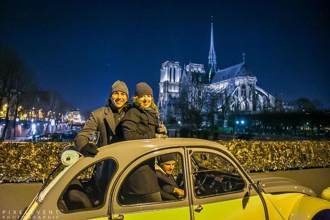 2CV tour by night - Notre-Dame and the eastern heart of central Paris
