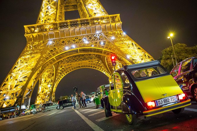 2CV tour by night - The Louvre, Opera, and Bourse