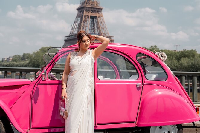 3H Champagne Tour Through Paris by Night in a Pink Citroën 2CV - Paris after dark from a pink 2CV