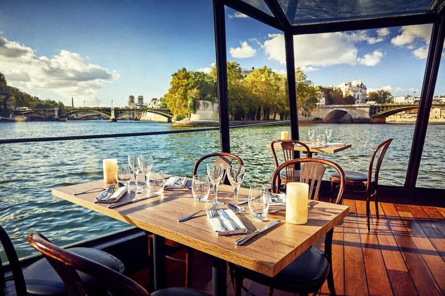 Paris: 3-Course Lunch Cruise on the River Seine - The first course: salmon, leeks, and lemon