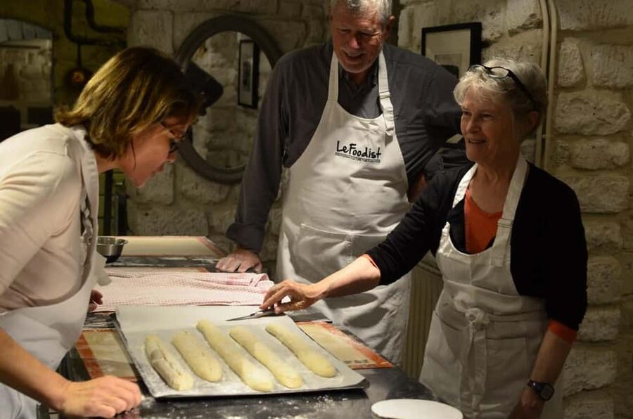Paris: Baguette and French Breads Class - Shaping a baguette, brioche, and ciabatta
