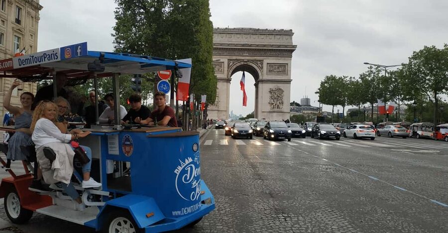 Paris: Beer Bike Bar With Drinks Included - A rolling bar on Avenue de la Grande Armée