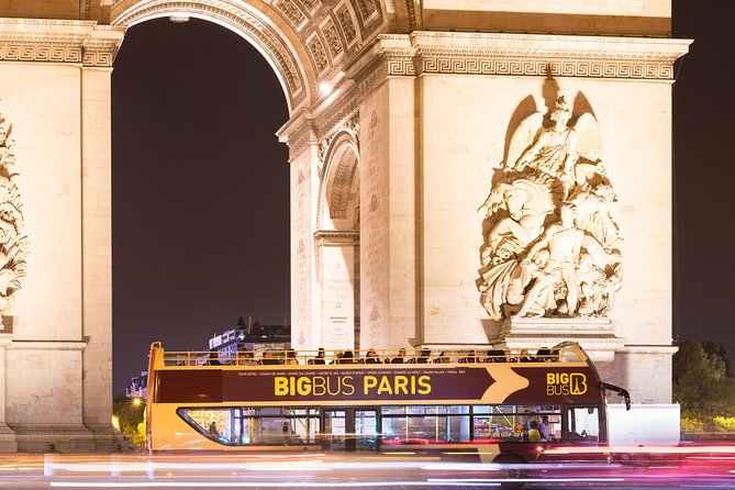 Paris Big Bus Open Top Panoramic Night Tour - Champs-Elysées, Arc de Triomphe, and Parisian cabarets