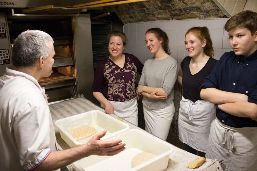 Paris: Bread and Croissant-Making Class - Getting your hands into baguette dough