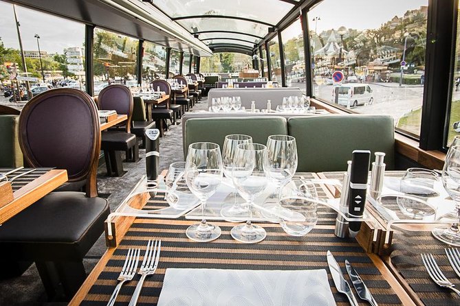 Paris Bustronome Gourmet Sightseeing Lunch on a Panoramic Bus - Service in a moving vehicle