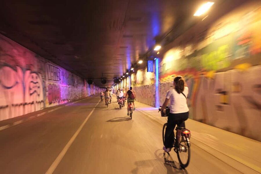 Paris By Night: 3-Hour Guided Bike Tour - The Louvre after sunset