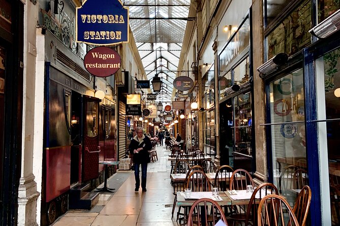 Paris Covered Passages Walking Tour plus Seine Cruise Option - Passage Jouffroy and its simple iron-and-glass design