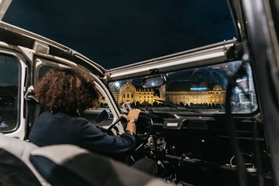 Paris: Discover Paris by Night in a Vintage Car with a Local - The Eiffel Tower after sunset