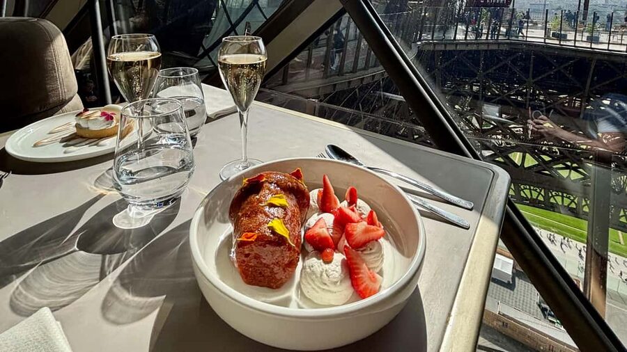 Paris: Eiffel Tower Dining, Gustave Menu at Madame Brasserie - Champagne, wine, and the drinks package