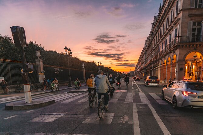 Paris Evening City of Lights Small Group Bike Tour & Boat Cruise - Champs-Élysées and Pont Alexandre III after dark
