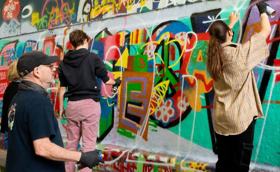 Paris: Graffiti and Street Art Workshop - Your own section, followed by one large mural