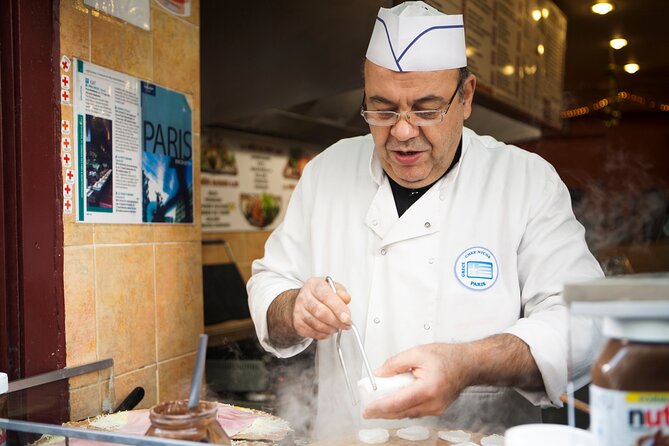 Paris Le Marais: Private French Food & Wine Walking Tour - Stop four: savory and sweet crêpes near Place des Vosges