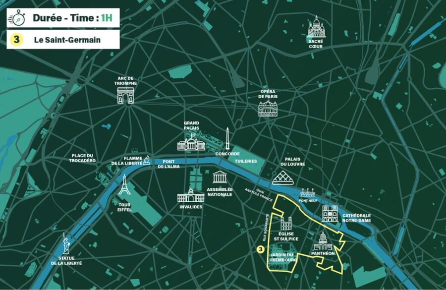 Paris : Private guided tour Rickshaw bike - Saint-Germain - Sorbonne and Luxembourg Gardens
