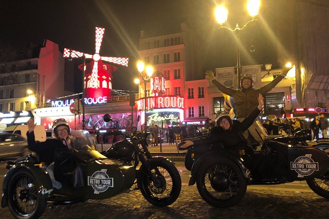 Paris Romantic & Private Tour By Night on a Sidecar Ural - The Arc de Triomphe and the grand Paris avenues