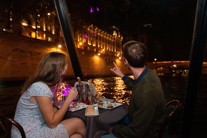 Paris Seine River Dinner Cruise with Champagne and Window Seating - A closer look at the three-course dinner