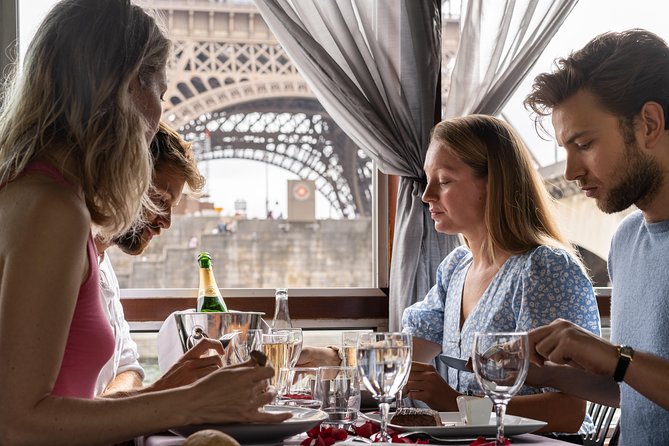 Paris Seine River Gourmet Lunch Cruise with Champagne Option - Champagne, window seats, and the atmosphere onboard