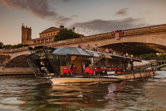 Paris Valentine's Day Dinner Cruise by Bateaux-Mouches - The covered main deck and assigned table