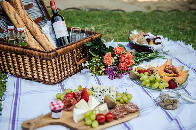 Parisian Romantic Picnic - The picnic box: cheese, charcuterie, and baguette