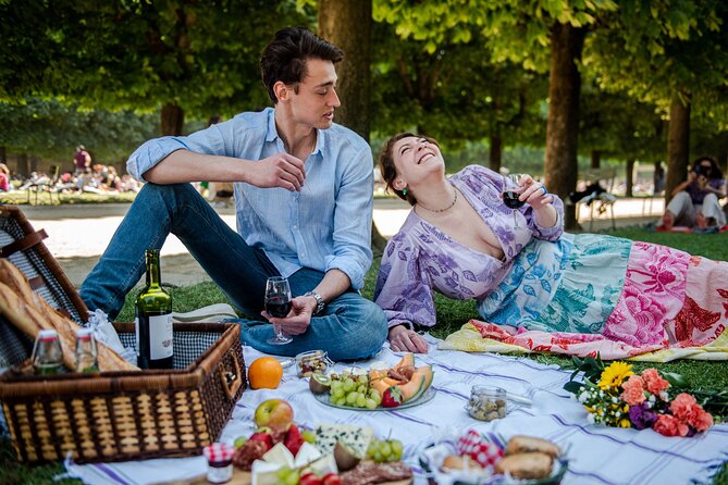 Parisian Romantic Picnic - Lemonade, flowers, and optional wine
