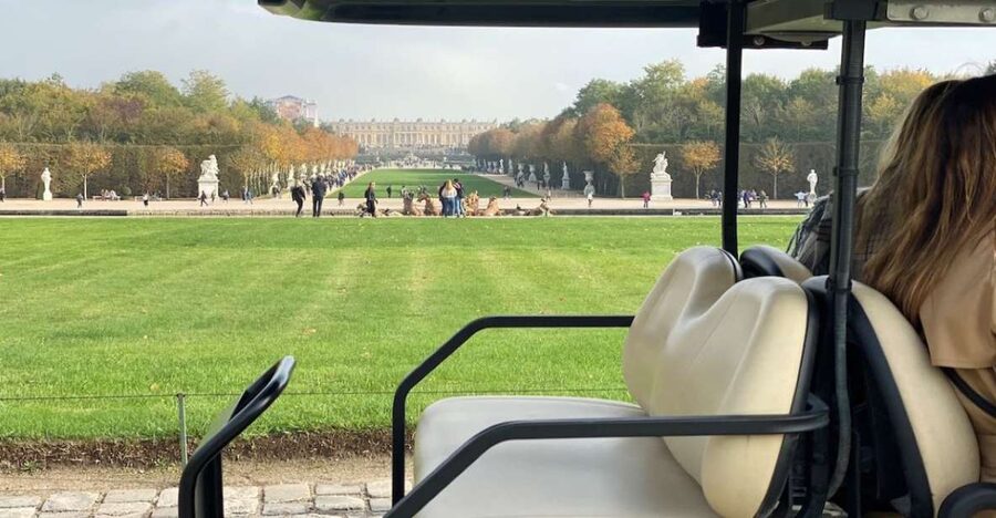 Versailles: Royal Palace & Gardens Private Golf Cart Tour - Meeting beneath Louis XIV’s horse